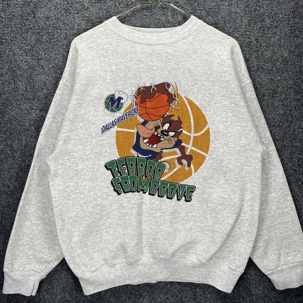 Dallas Mavericks Looney Tunes Taz  Graphic Crewneck Sweatshirt